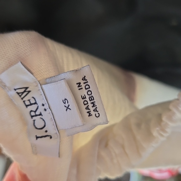 J. Crew Factory Embroidered CottonOff-Shoulder Peasant Top XS - Picture 4 of 5